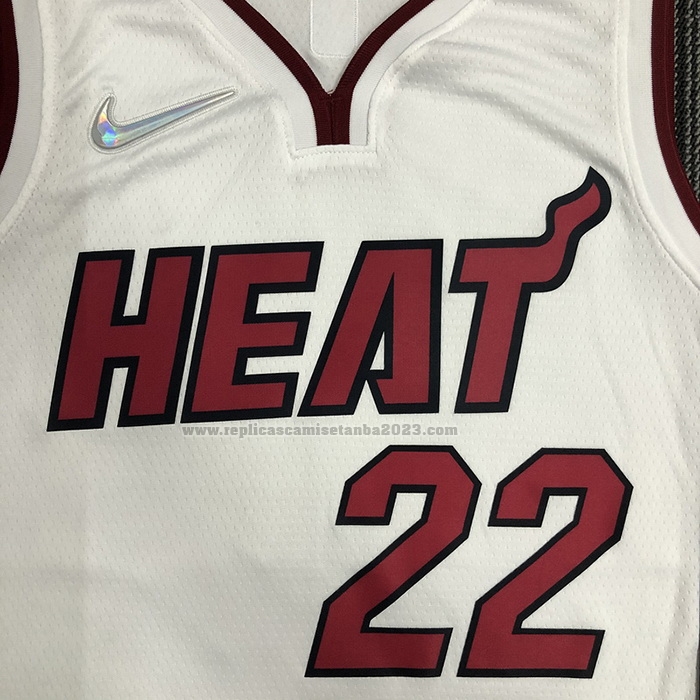 NO 22 Jimmy Butler Camiseta Miami Heat Association Blanco 2021-22